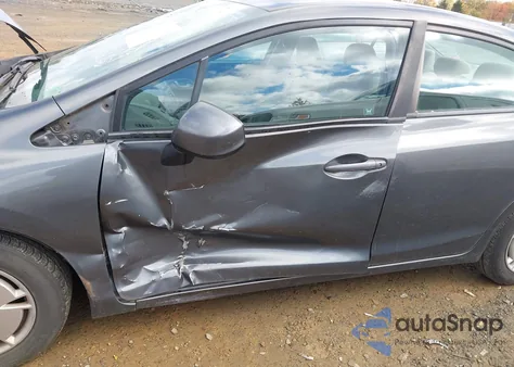 2012 Honda Civic Hf from USA, damaged, VIN 2HGFB2F66CH553992